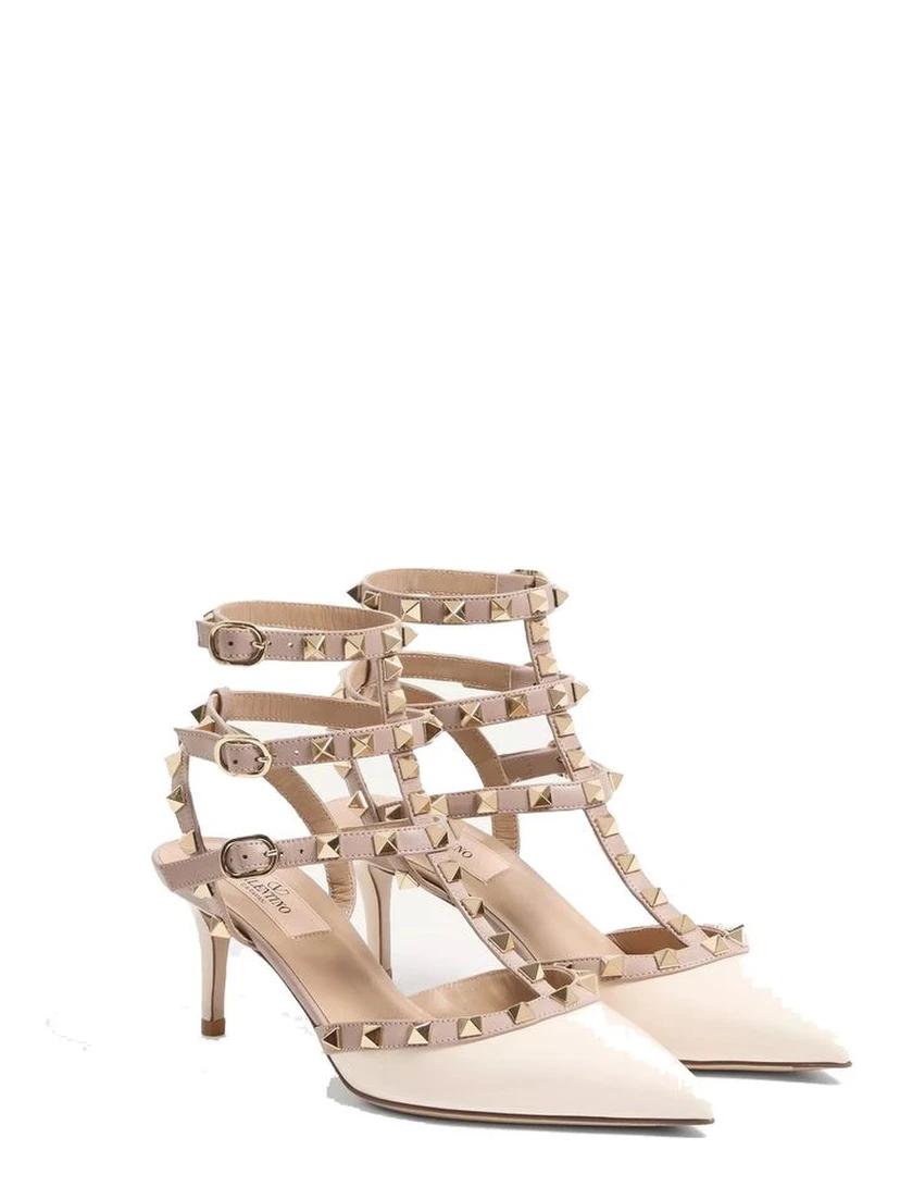 Bicolor Calfskin Platform Pumps