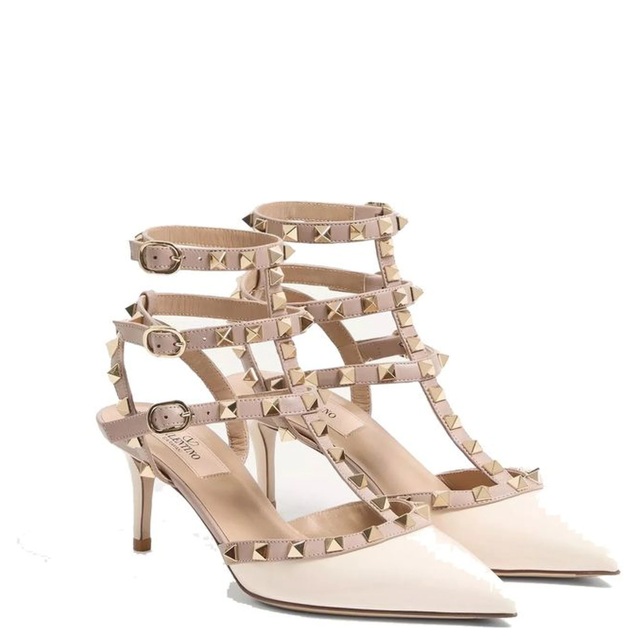 Bicolor Calfskin Platform Pumps