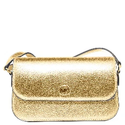 Gold Leather Crossbody Bag