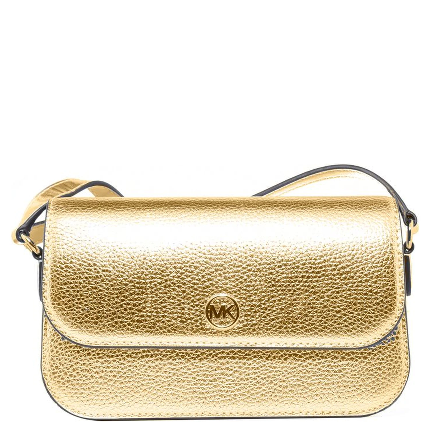 Gold Leather Crossbody Bag