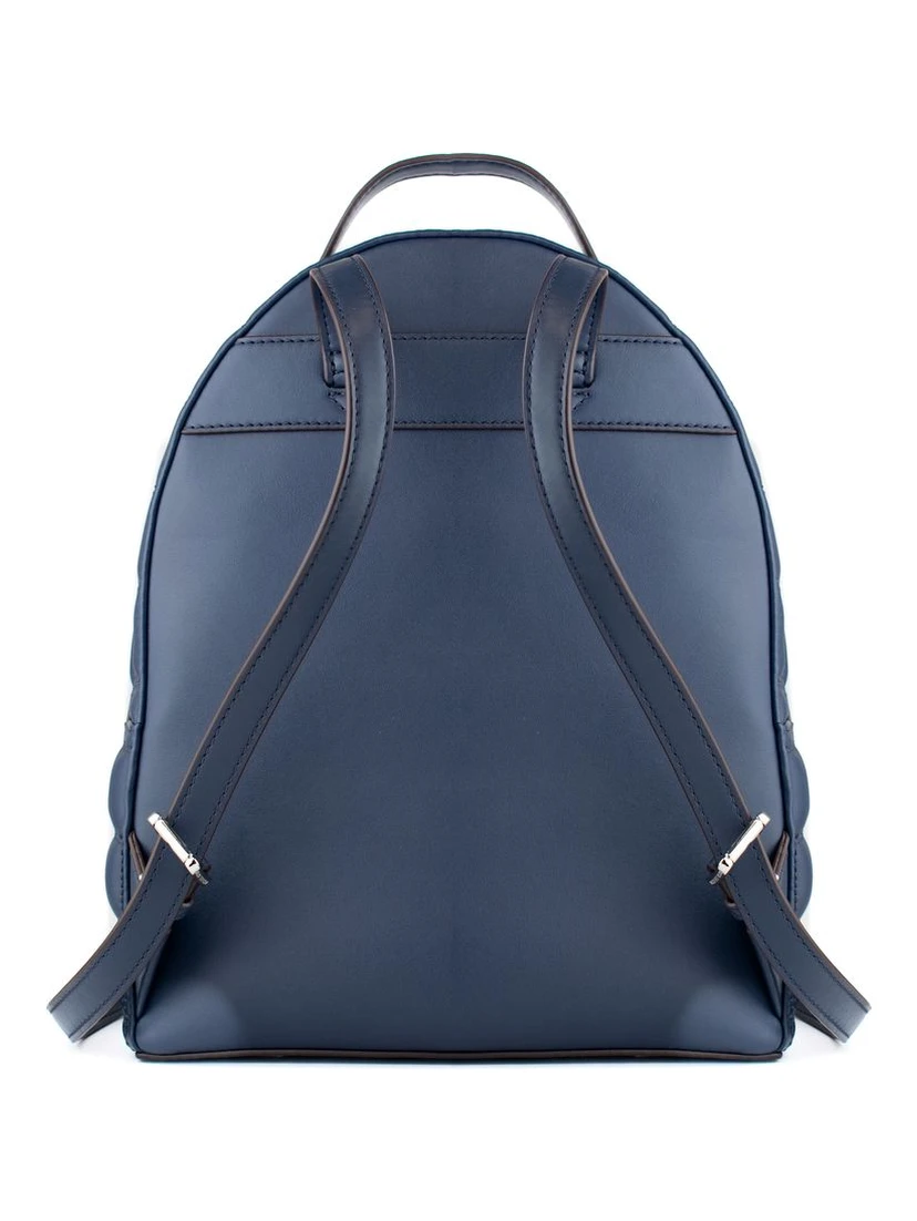 Blue Artificial Leather Backpack