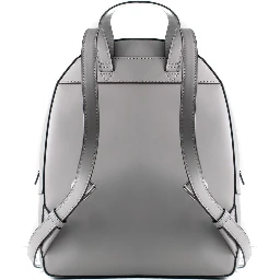Gray Leather Backpack