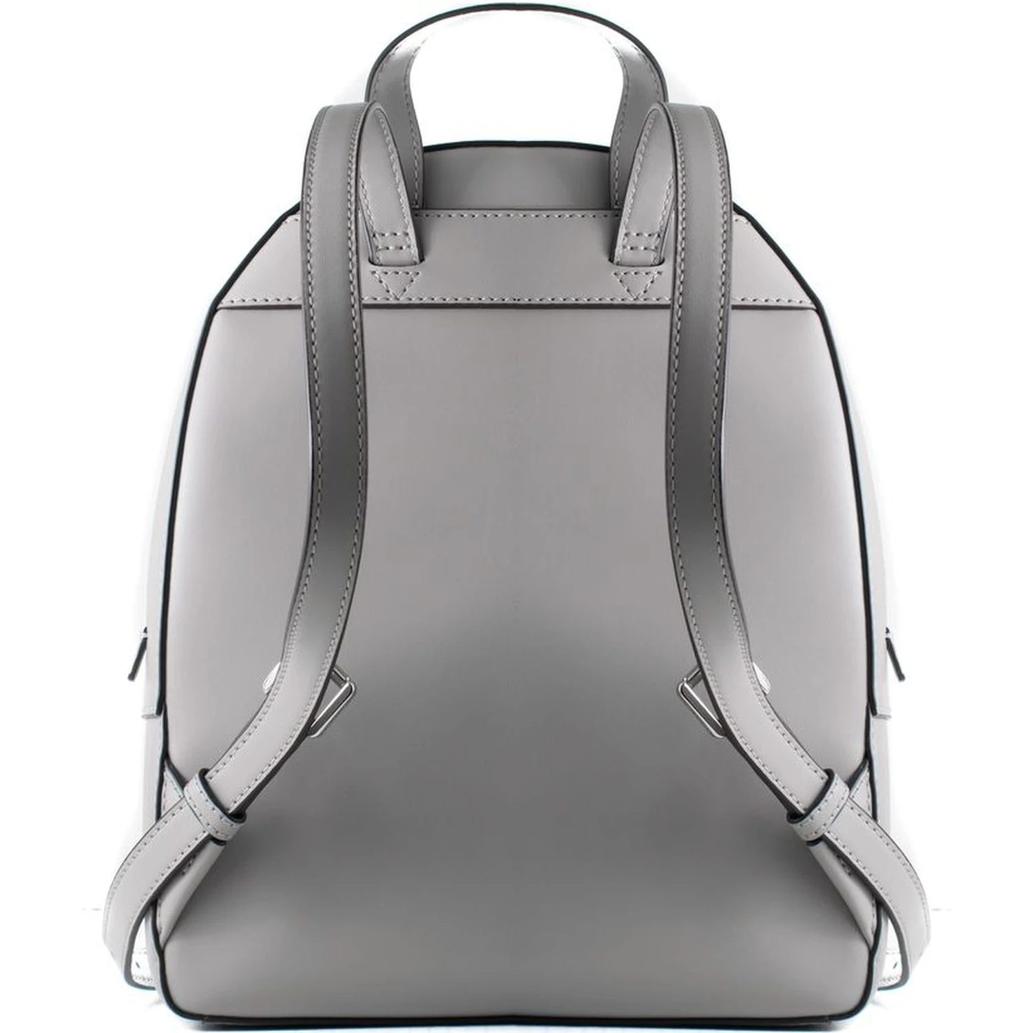 Gray Leather Backpack