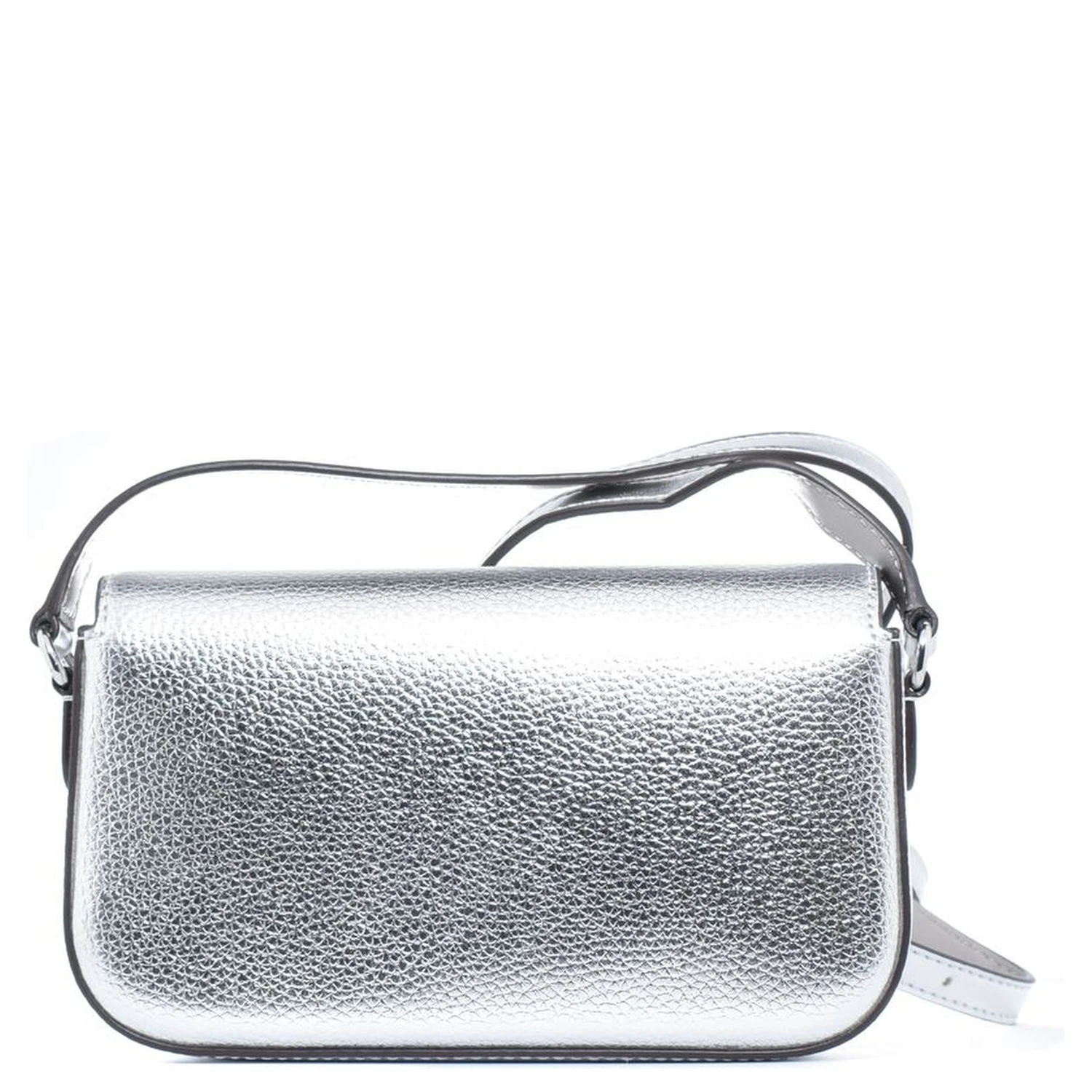 Gray Leather Shoulder Bag