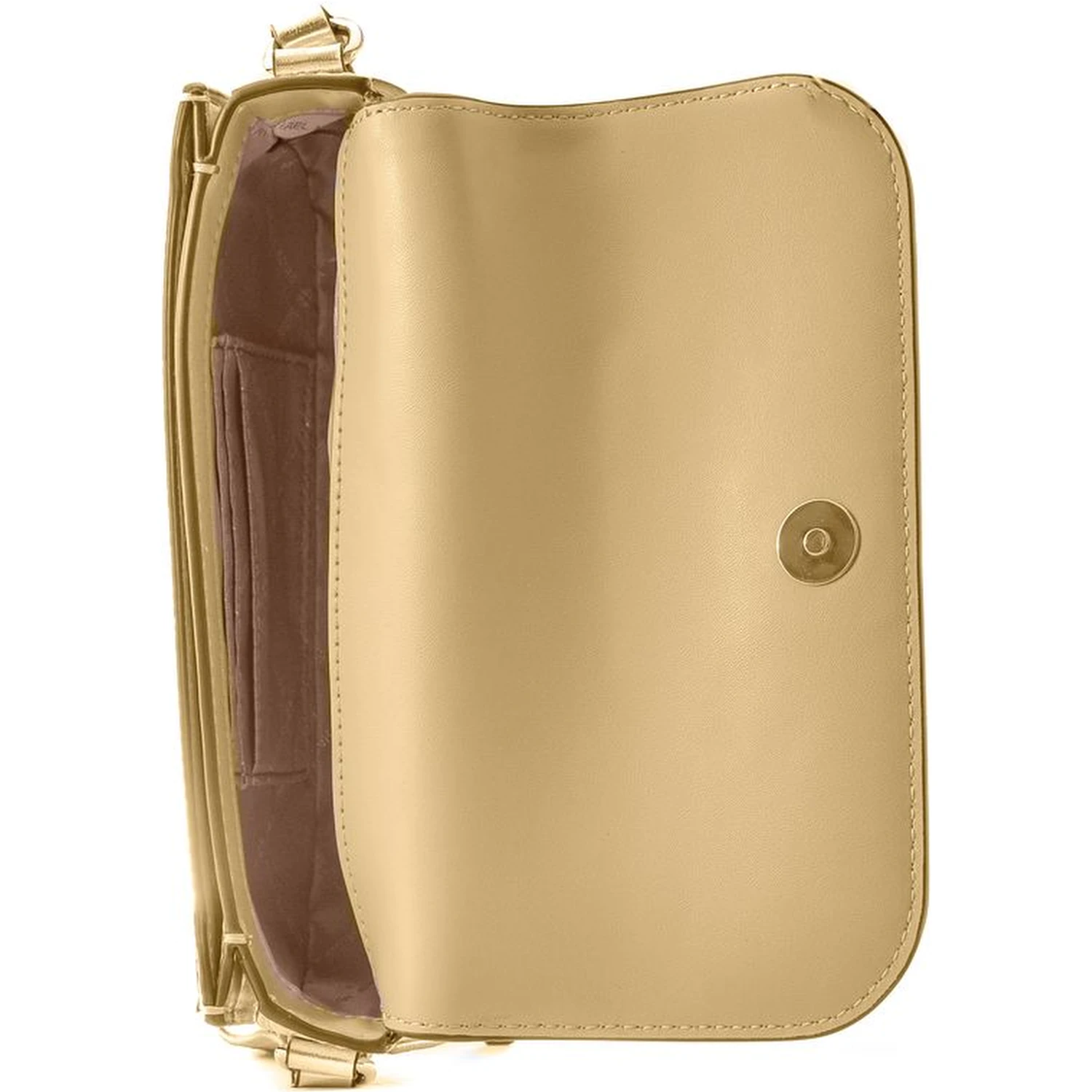 Gold Leather Crossbody Bag