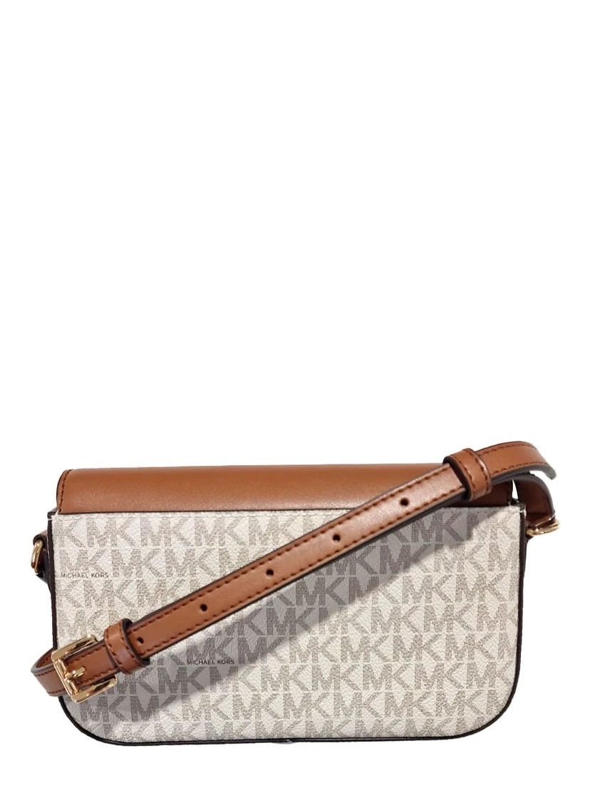 Beige Leather Crossbody Bag