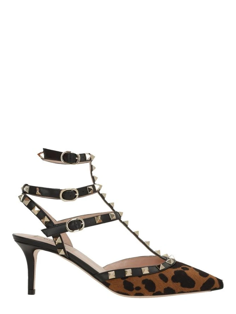 Black Calfskin Platform Pumps