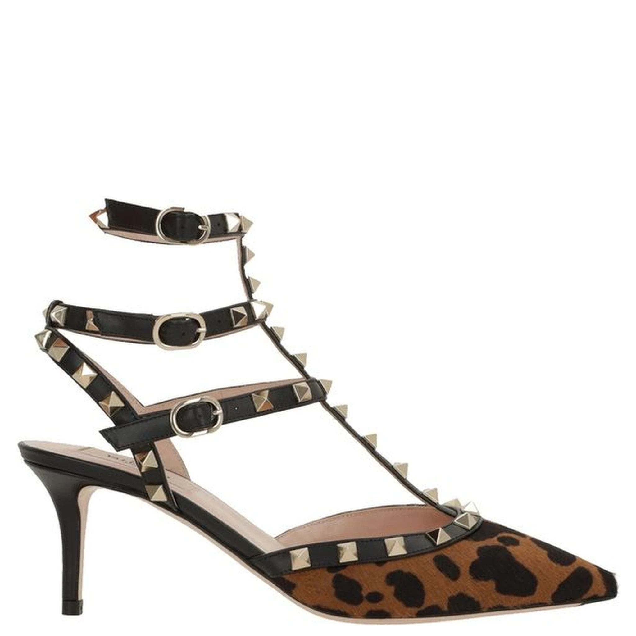 Black Calfskin Platform Pumps