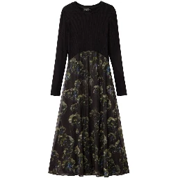 Black Polyester Casual Dress
