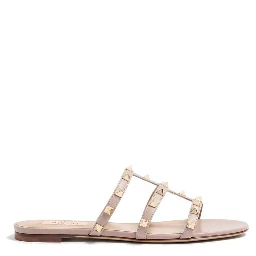Multicolor Calfskin Strap-On Sandals