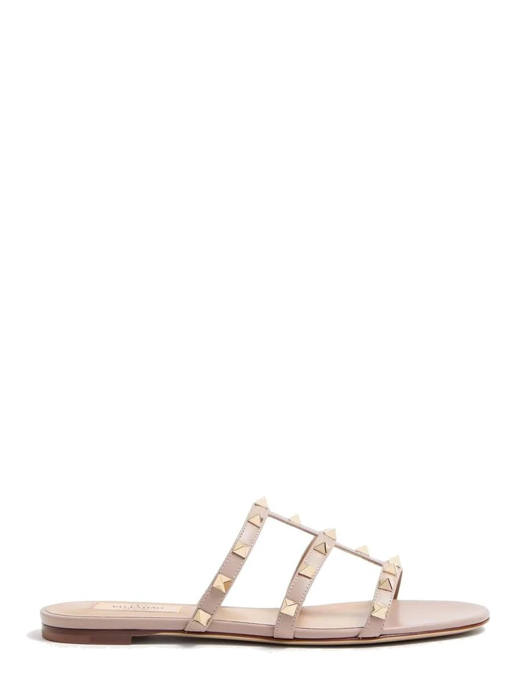 Multicolor Calfskin Strap-On Sandals