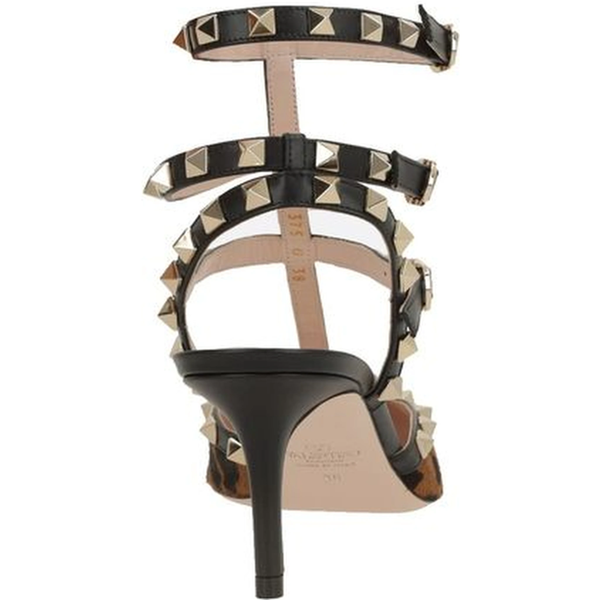 Black Calfskin Platform Pumps