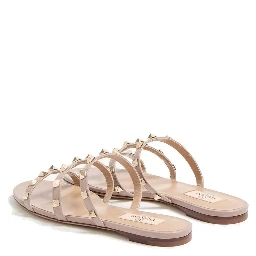 Multicolor Calfskin Strap-On Sandals