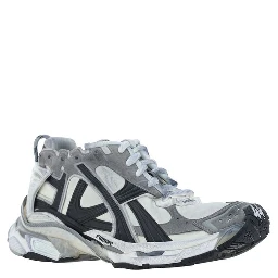 Gray Polyurethane Athletic Sneakers