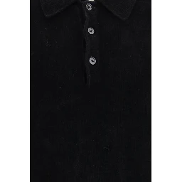 Black Cotton Polo Shirt