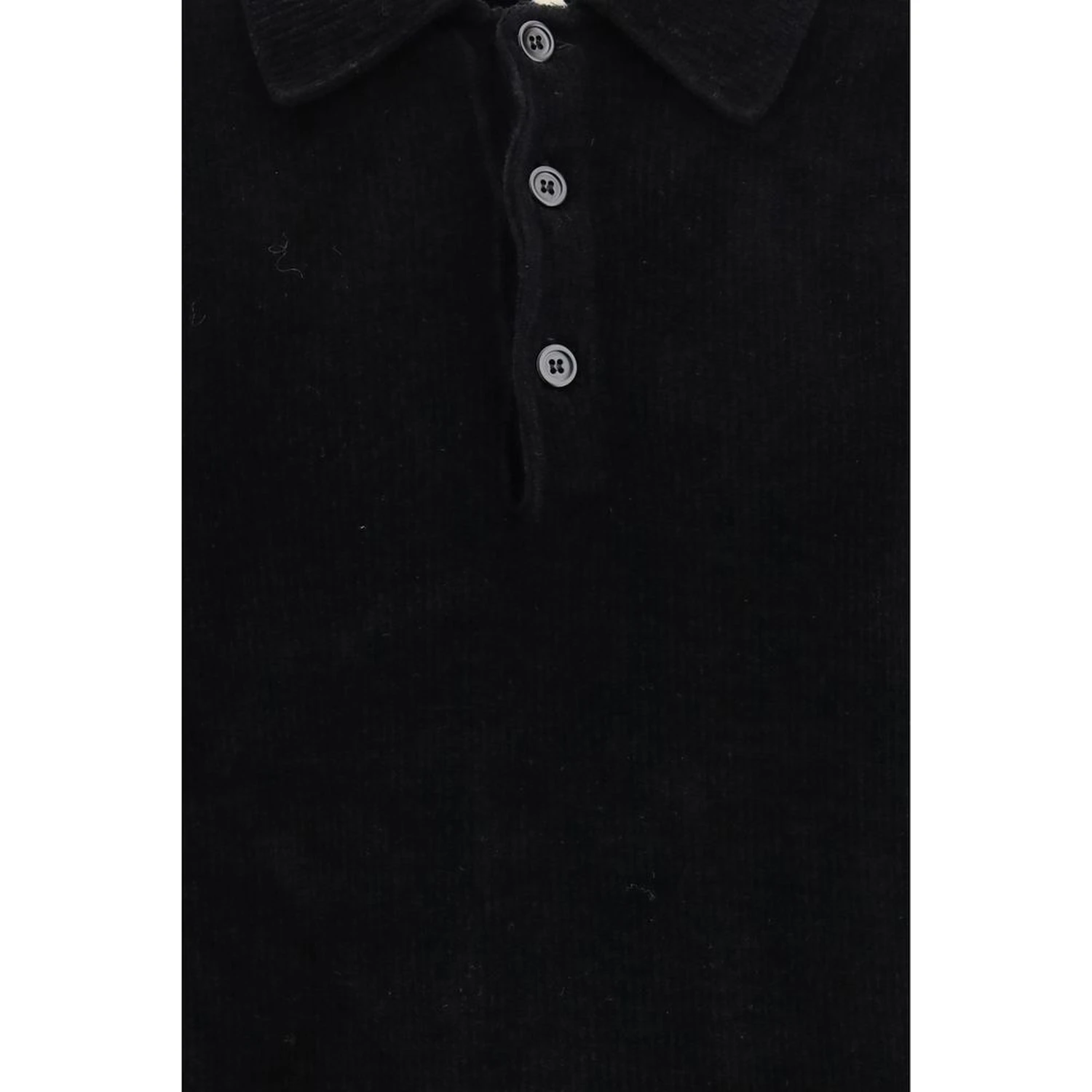 Black Cotton Polo Shirt