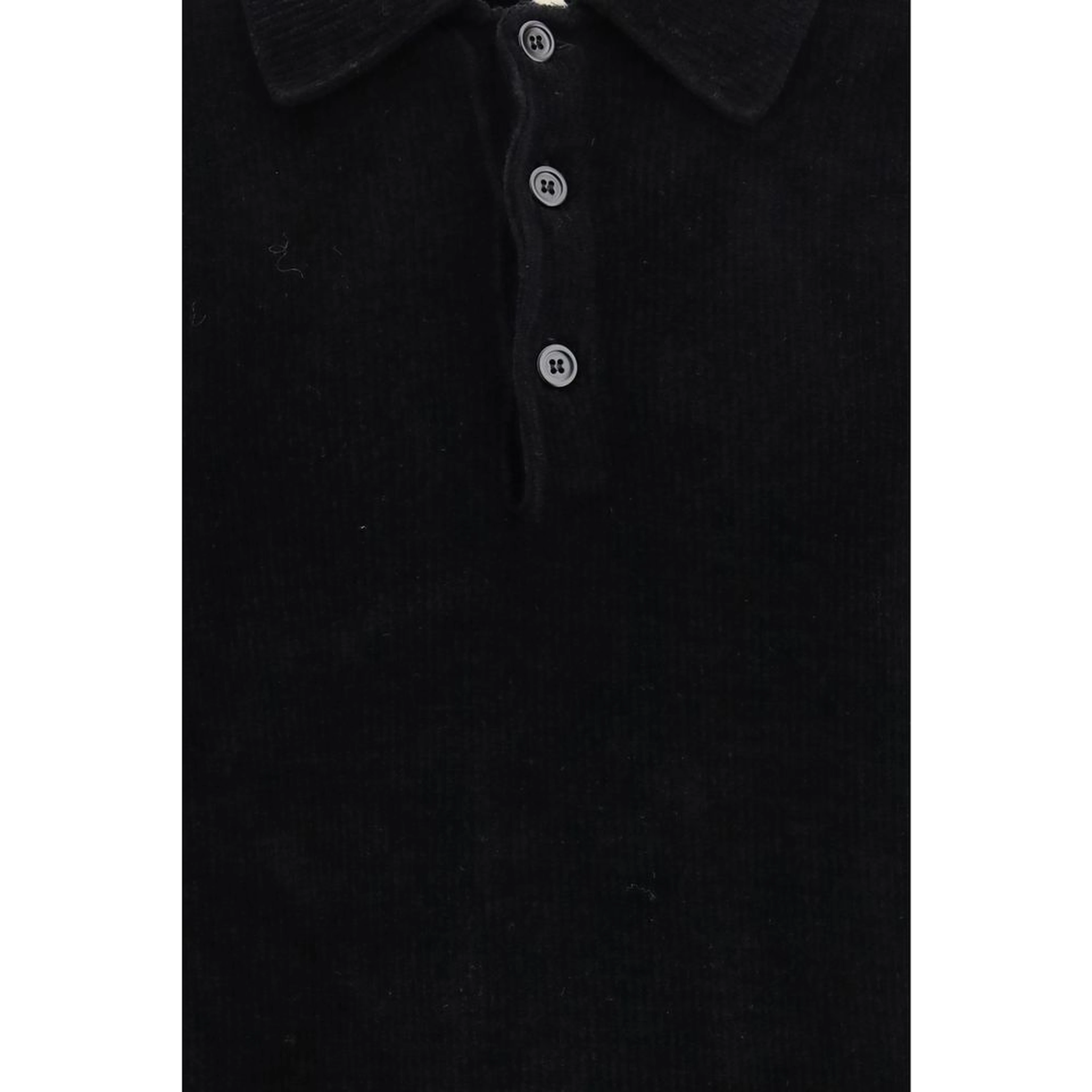 Black Cotton Polo Shirt