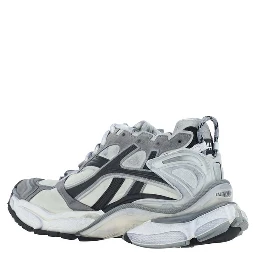 Gray Polyurethane Athletic Sneakers