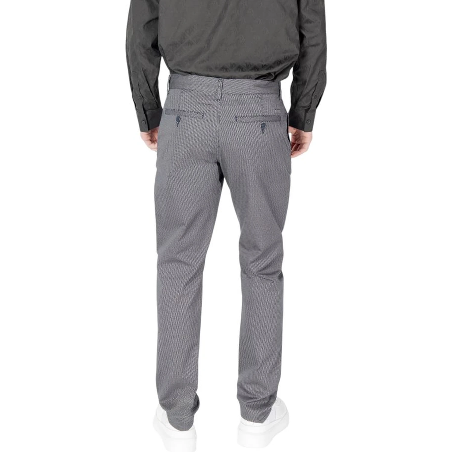Blue Cotton Skinny Pants