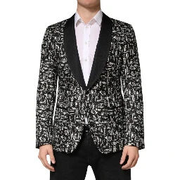 Black Jazz Club Silk Single Breasted Blazer