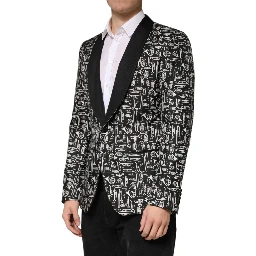 Black Jazz Club Silk Single Breasted Blazer