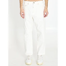 White jeans in denim