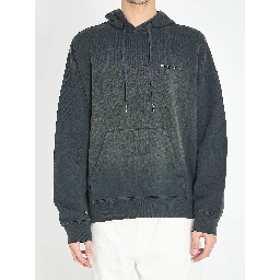 Sweatshirt with bleached effect