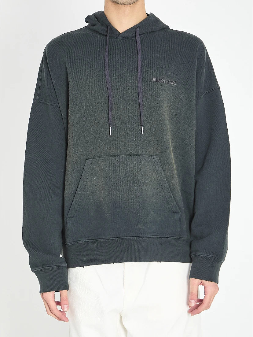Sweatshirt with bleached effect
