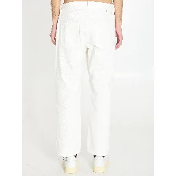 White jeans in denim
