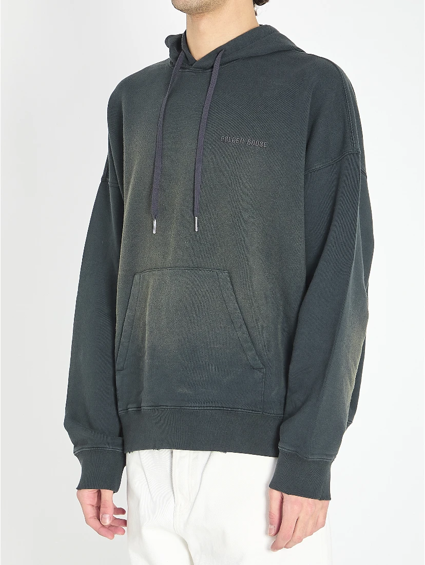 Sweatshirt with bleached effect