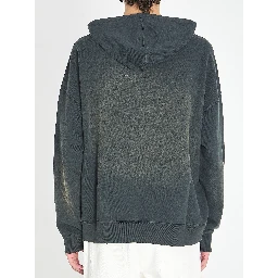 Sweatshirt with bleached effect