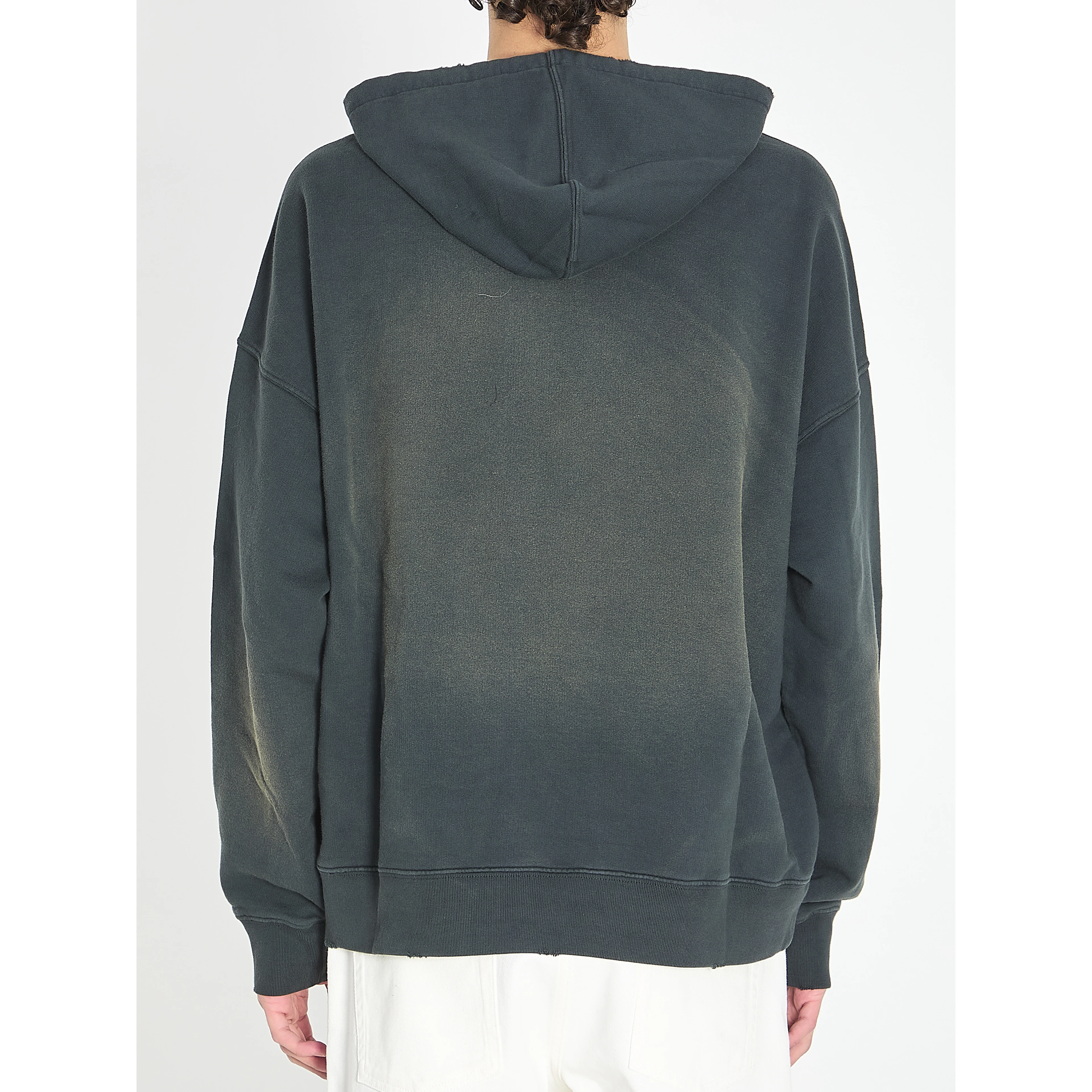 Sweatshirt with bleached effect