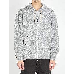 Cotton zipped hoodie