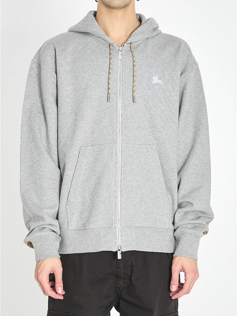 Cotton zipped hoodie