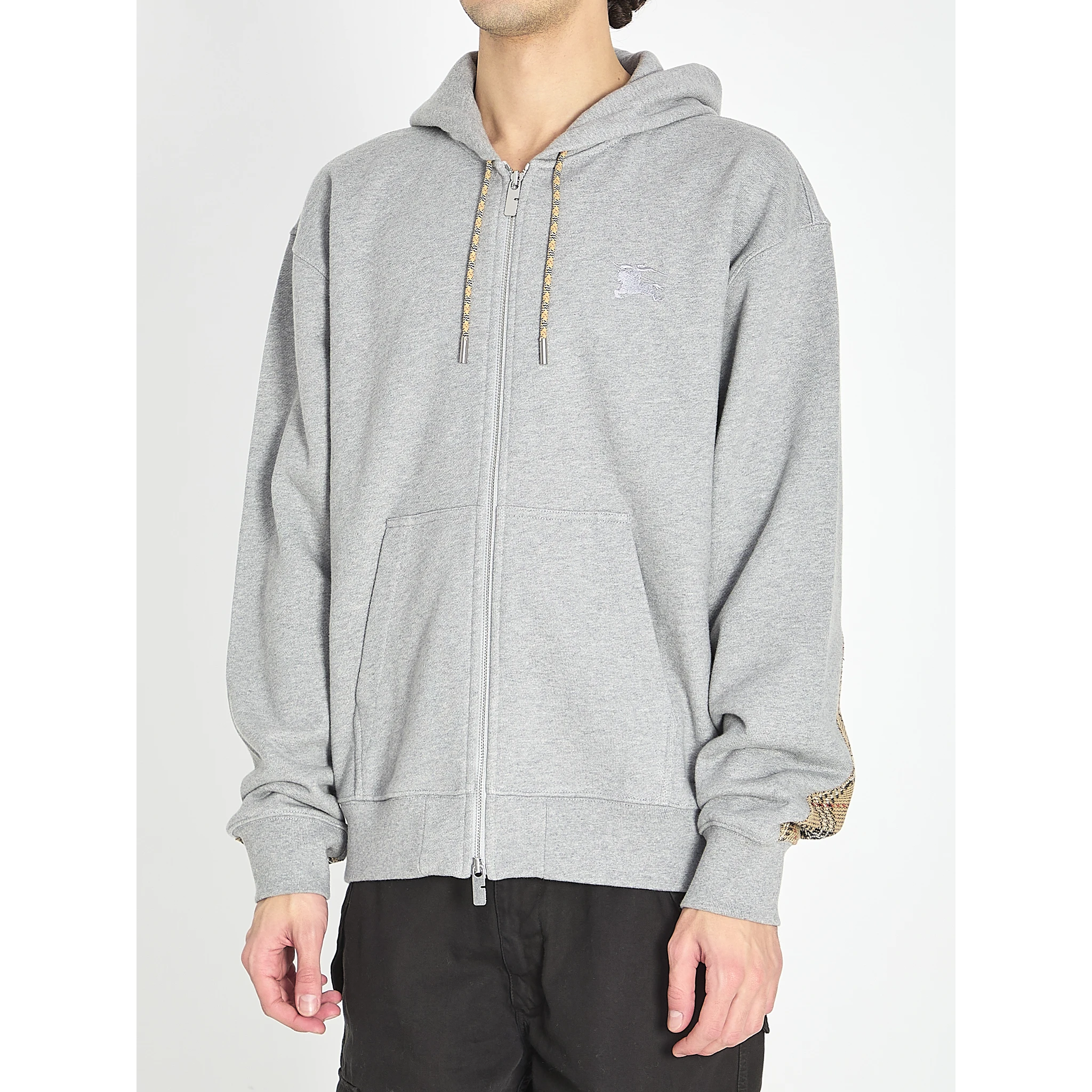 Cotton zipped hoodie