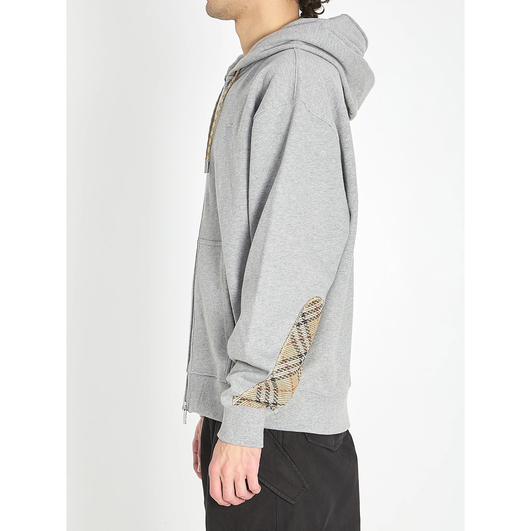 Cotton zipped hoodie