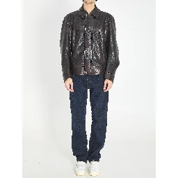 Nappa leather bomber jacket