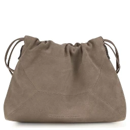 Beige Calf Leather Bos Taurus Shoulder Bag
