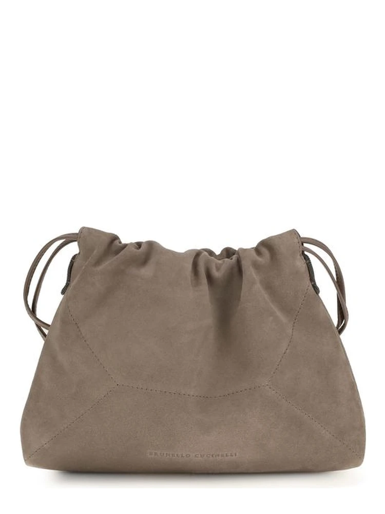 Beige Calf Leather Bos Taurus Shoulder Bag