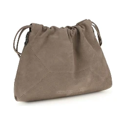 Beige Calf Leather Bos Taurus Shoulder Bag