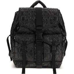 Black Recycled Polyamide Backpack
