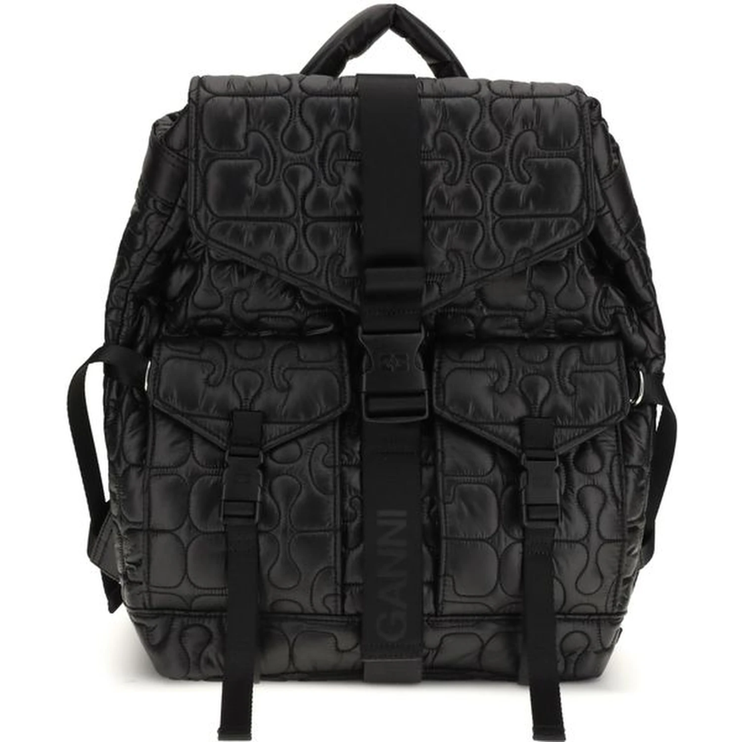 Black Recycled Polyamide Backpack