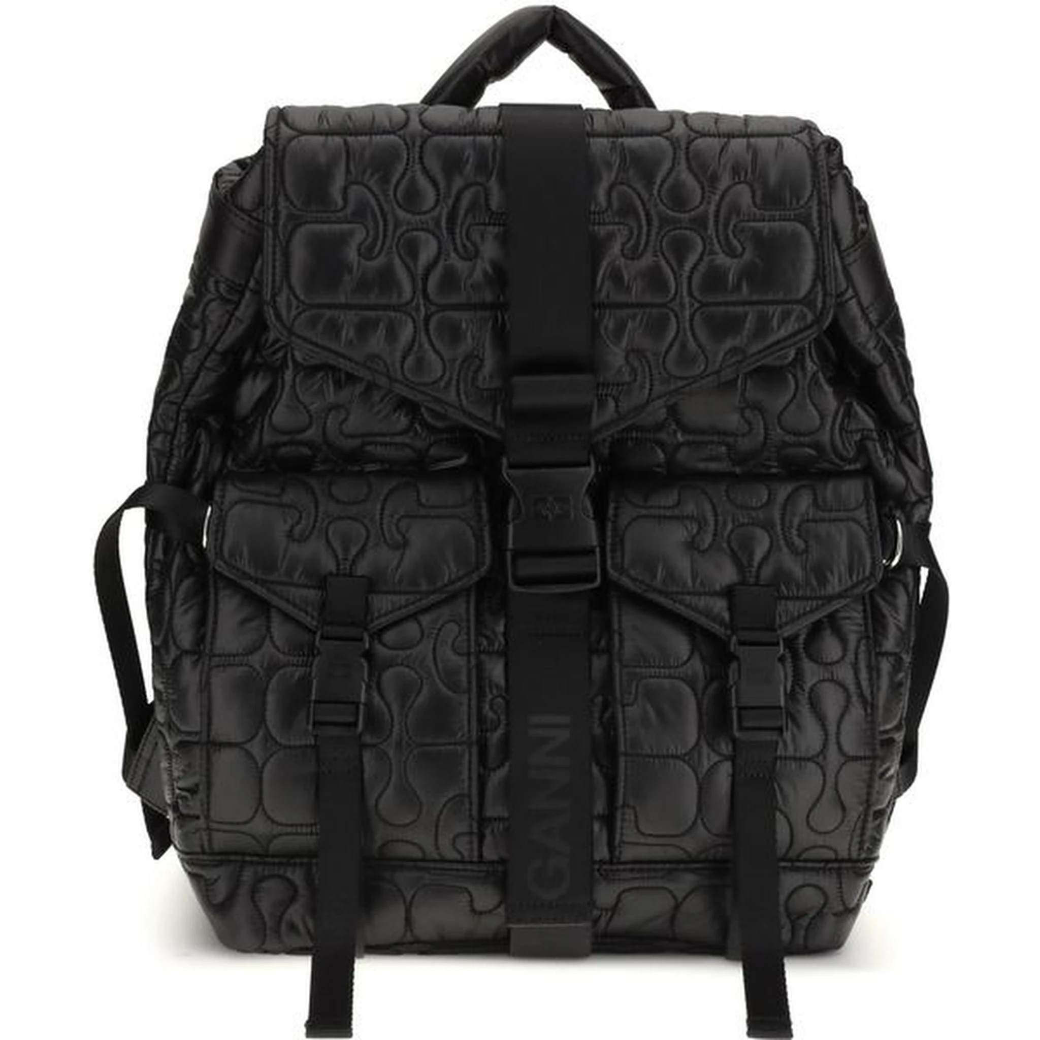 Black Recycled Polyamide Backpack
