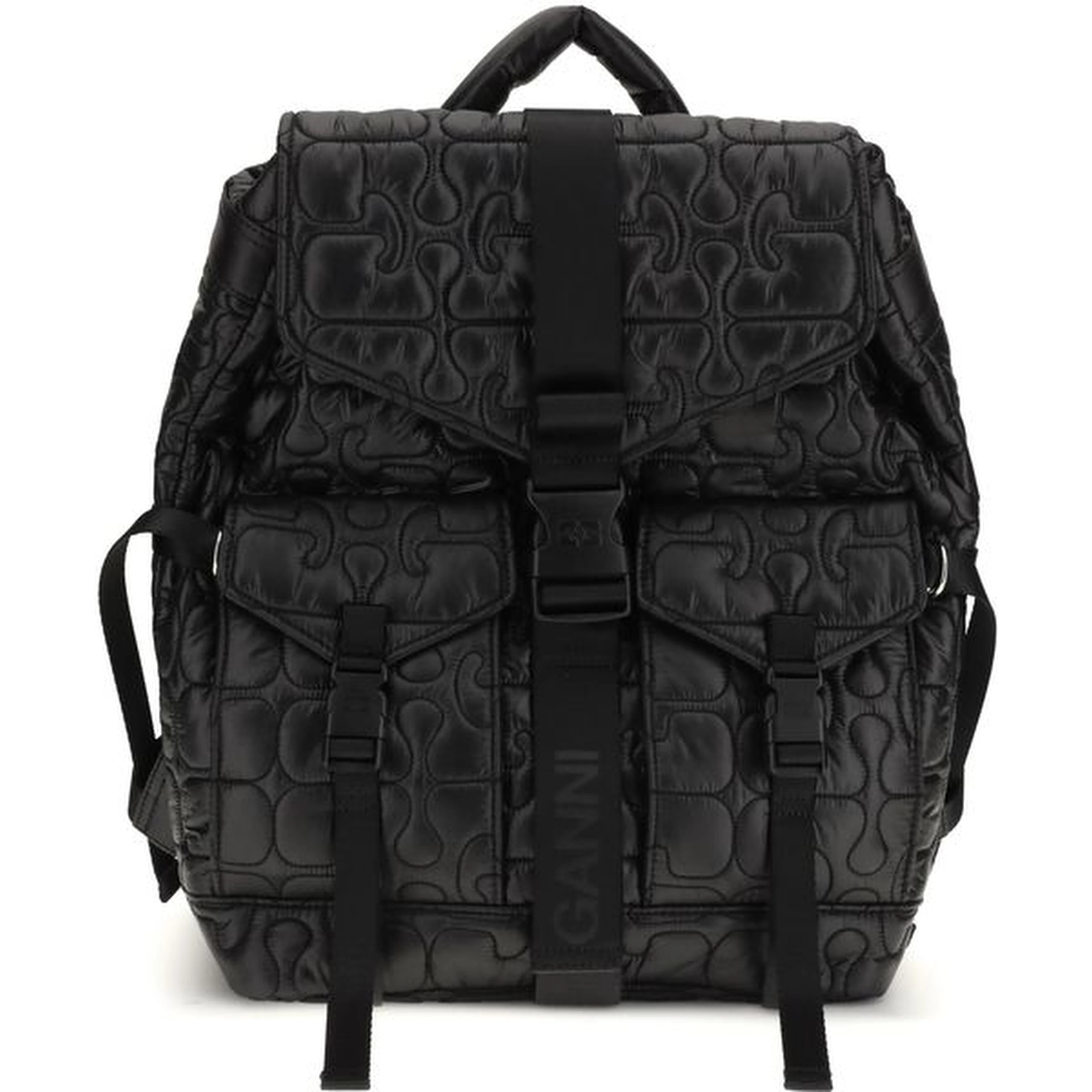 Black Recycled Polyamide Backpack