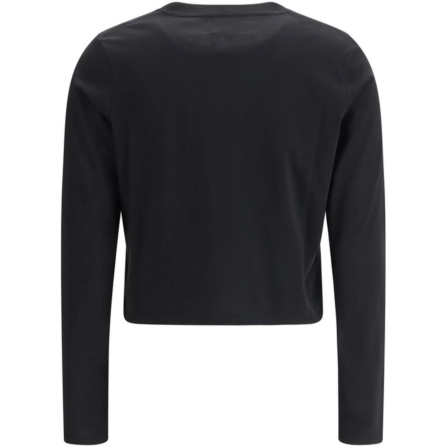 Black Cotton Long Sleeve T-Shirt