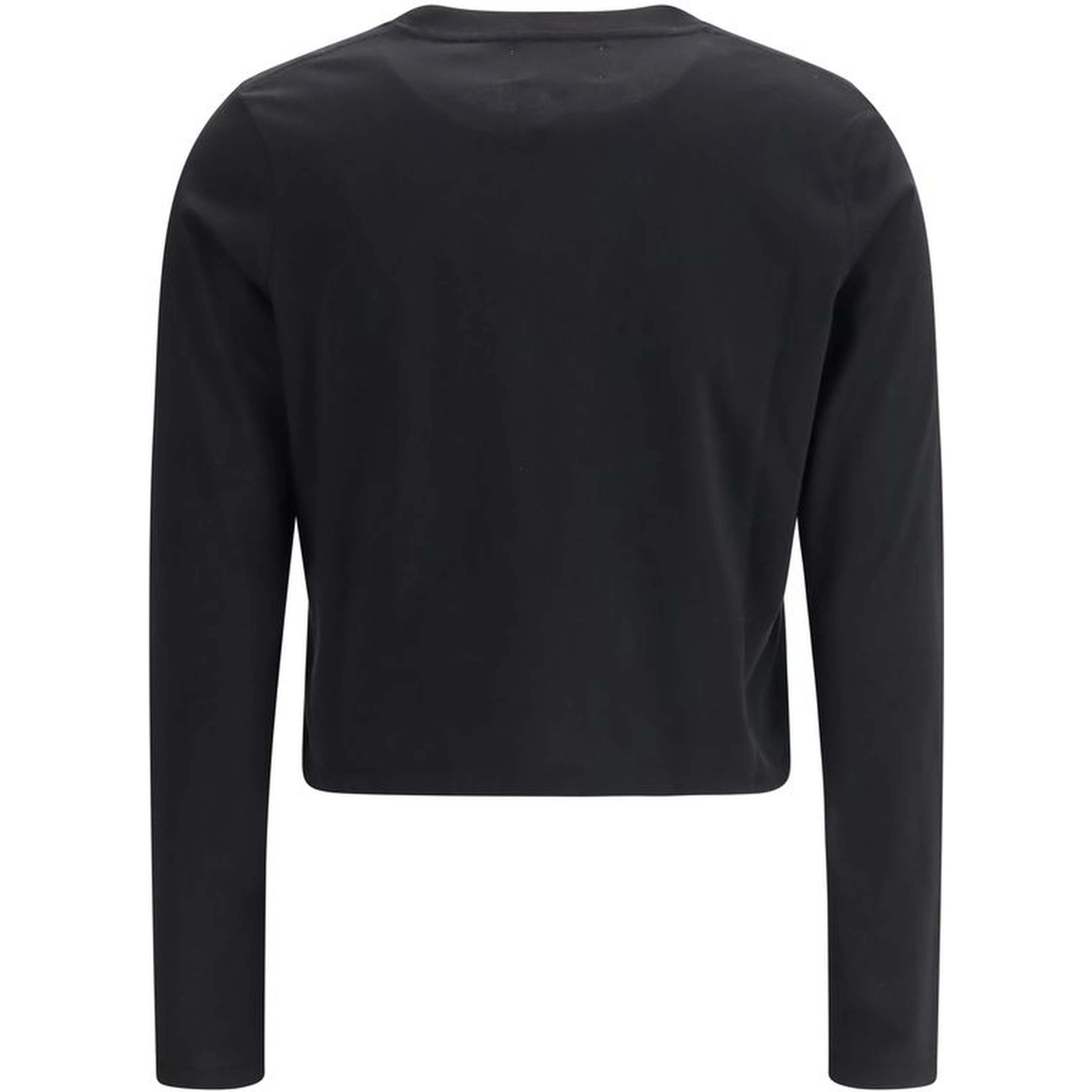 Black Cotton Long Sleeve T-Shirt