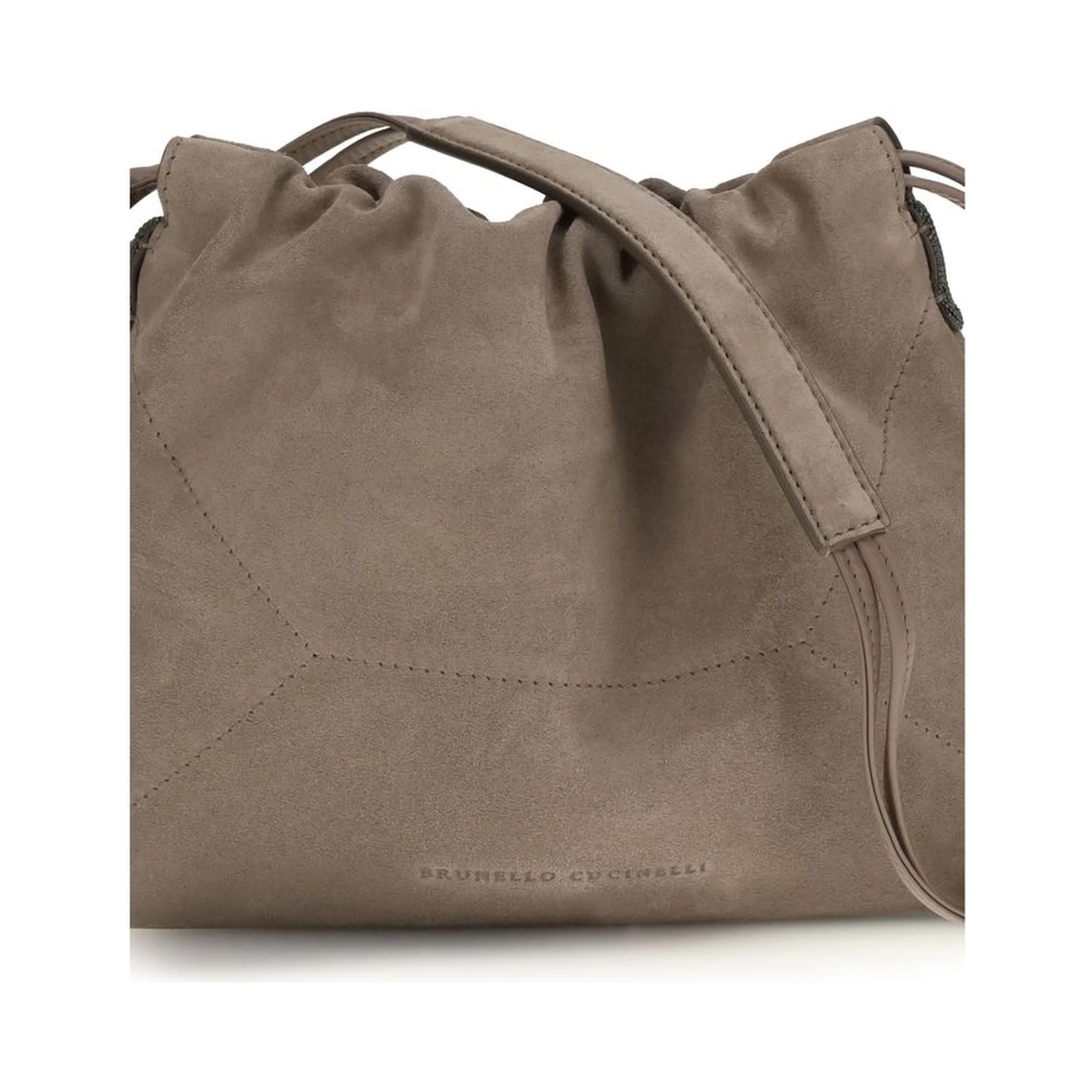 Beige Calf Leather Bos Taurus Shoulder Bag