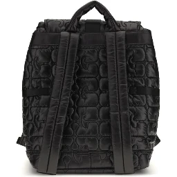 Black Recycled Polyamide Backpack