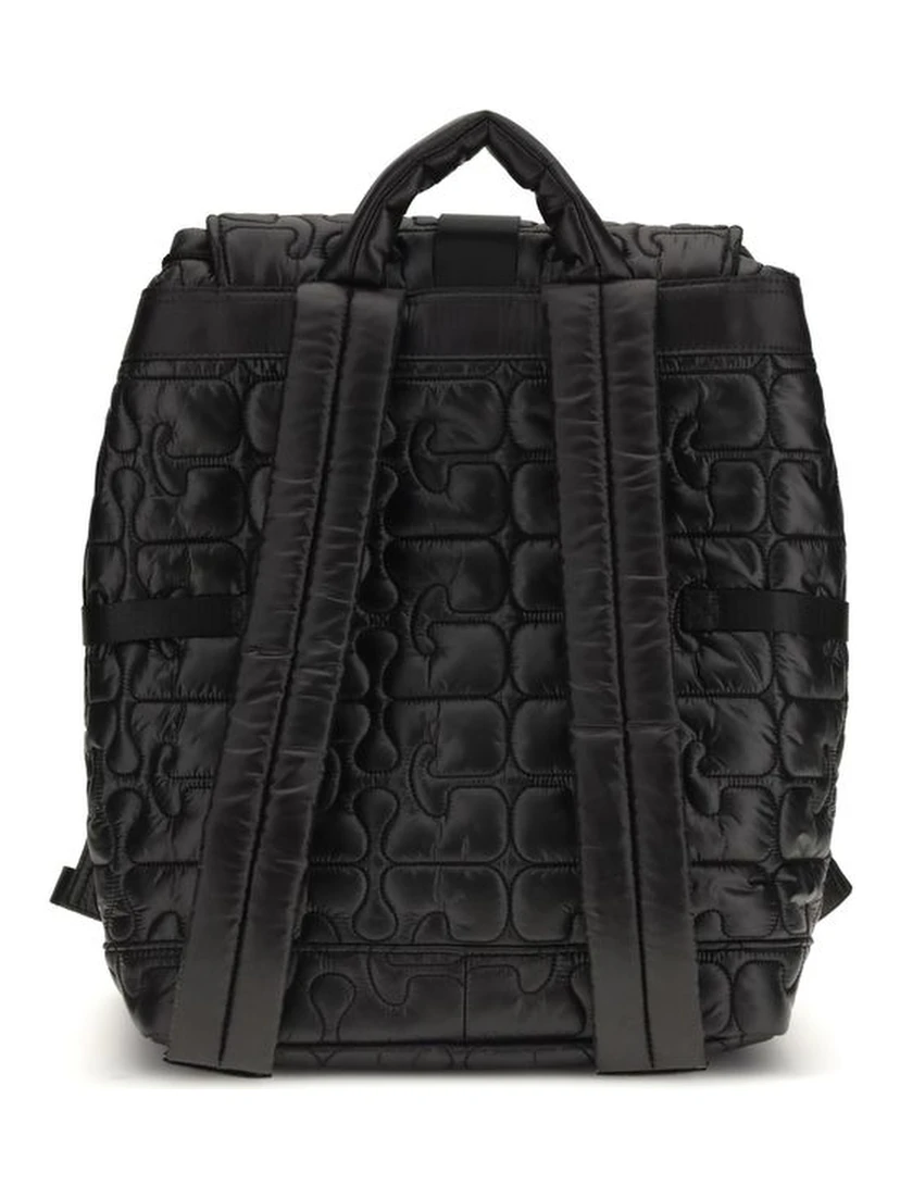 Black Recycled Polyamide Backpack