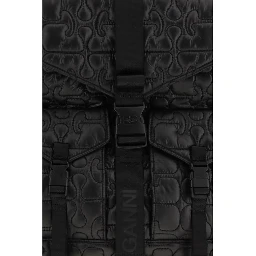 Black Recycled Polyamide Backpack